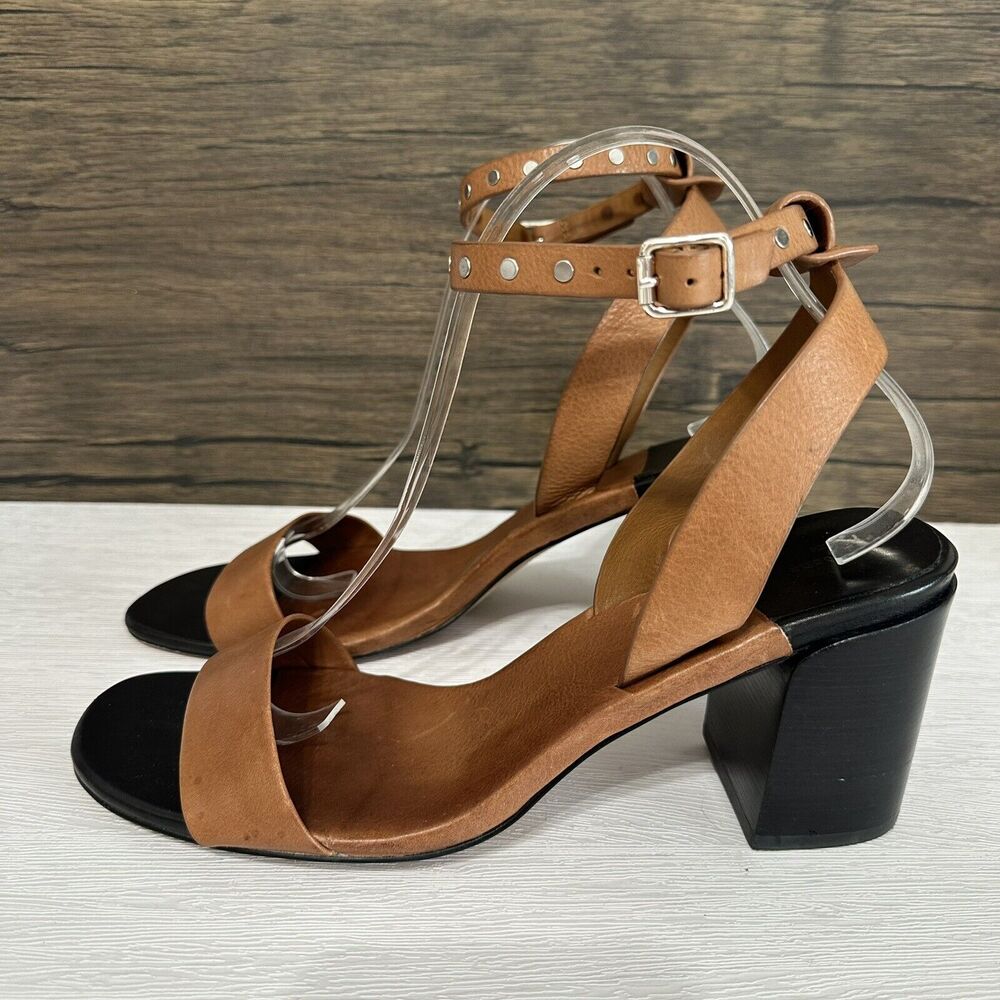 Rag & Bone Shoes Women Size 41 EU 10 US Gia Sandal Brown Black Ankle Strap